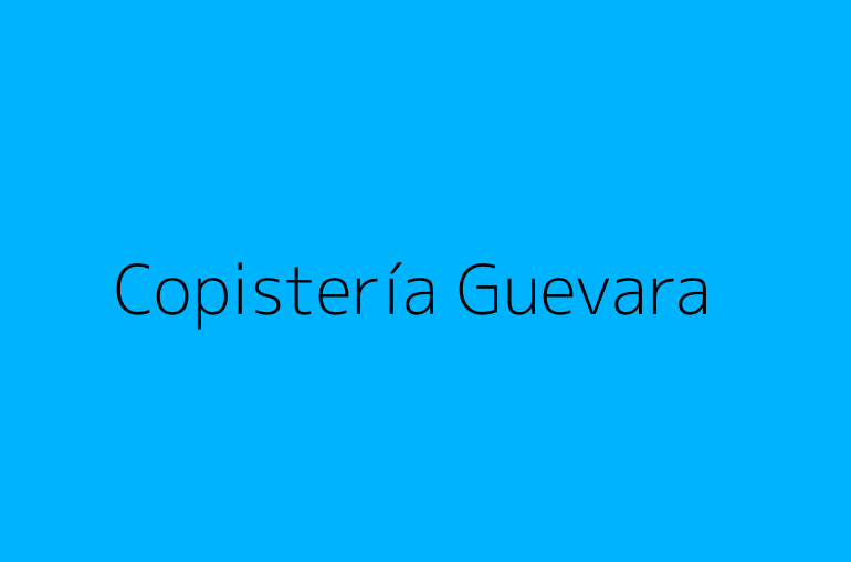 Copistería Guevara